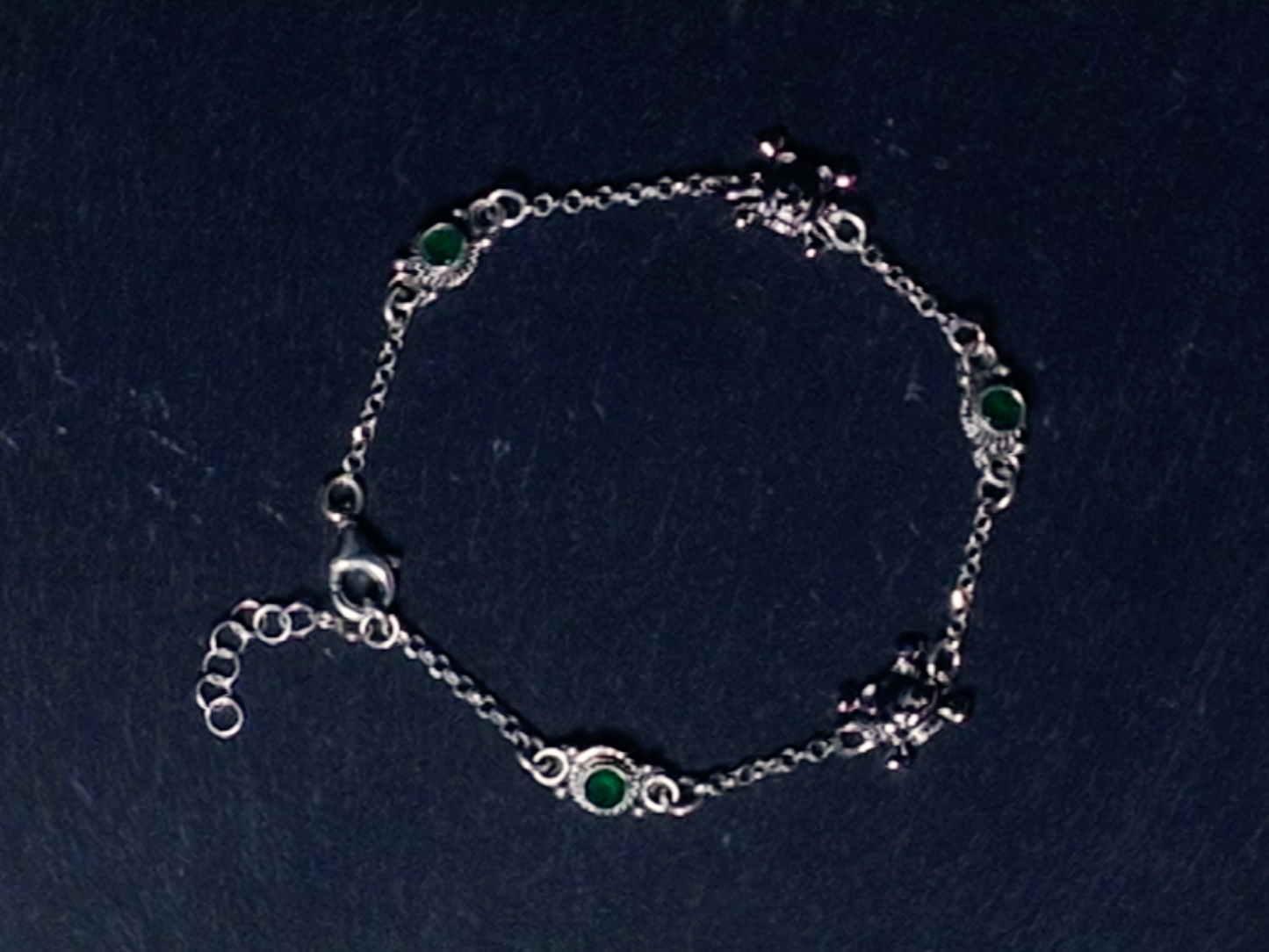 MIXED GEMSTONES SILVER BRACELET