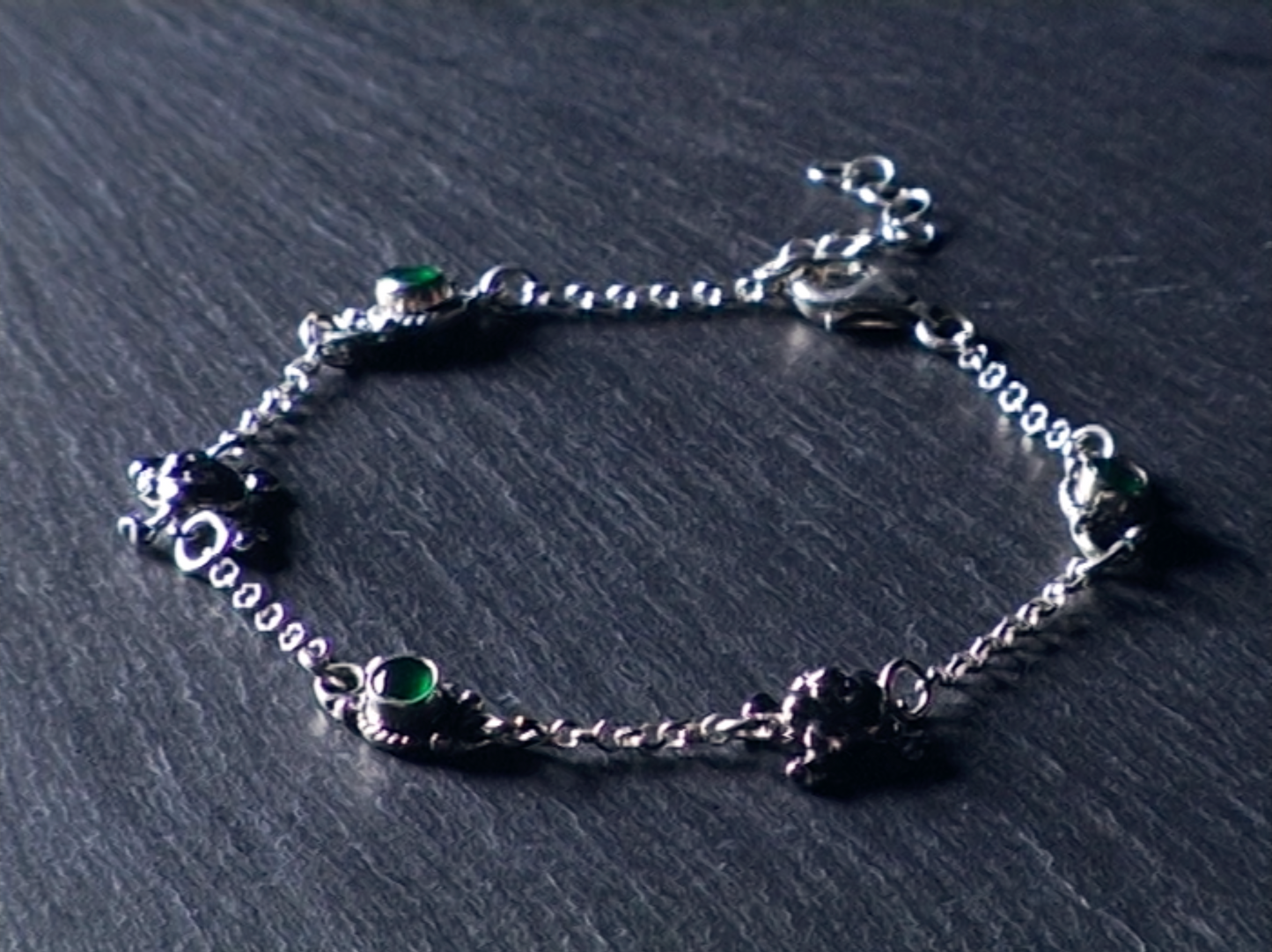 MIXED GEMSTONES SILVER BRACELET