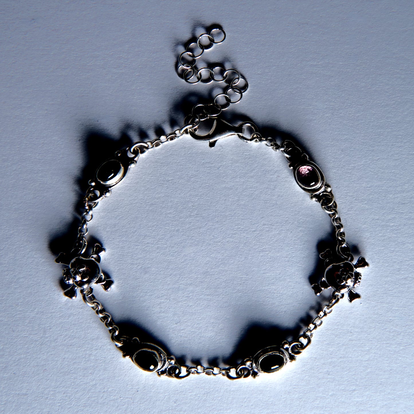 COLORED GEMSTONES SILVER BRACELET